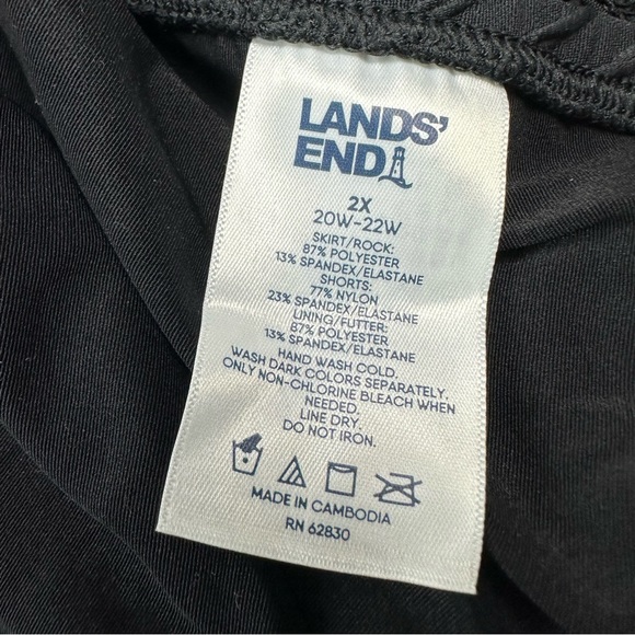 Lands’ End Black Textured Skort Size 2X - Picture 6 of 9